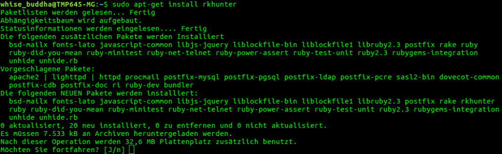 rkhunter installieren